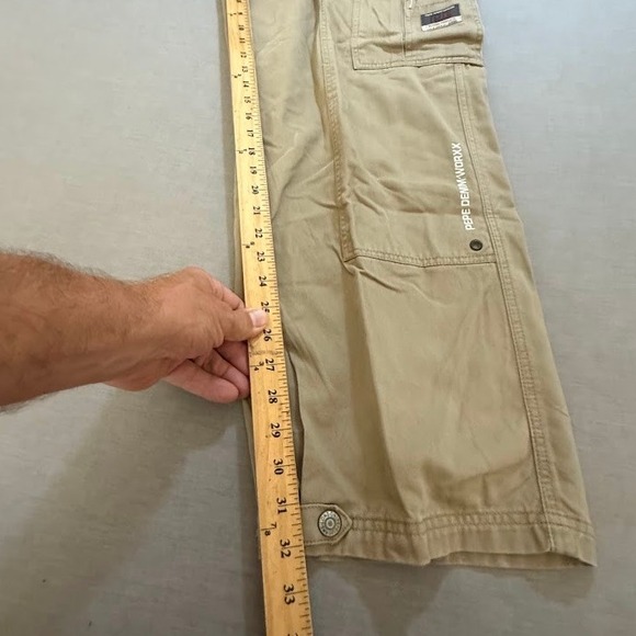 Pepe Jeans London Classic Products Mens Cargo Pants Beige 36X32. - Picture 10 of 12